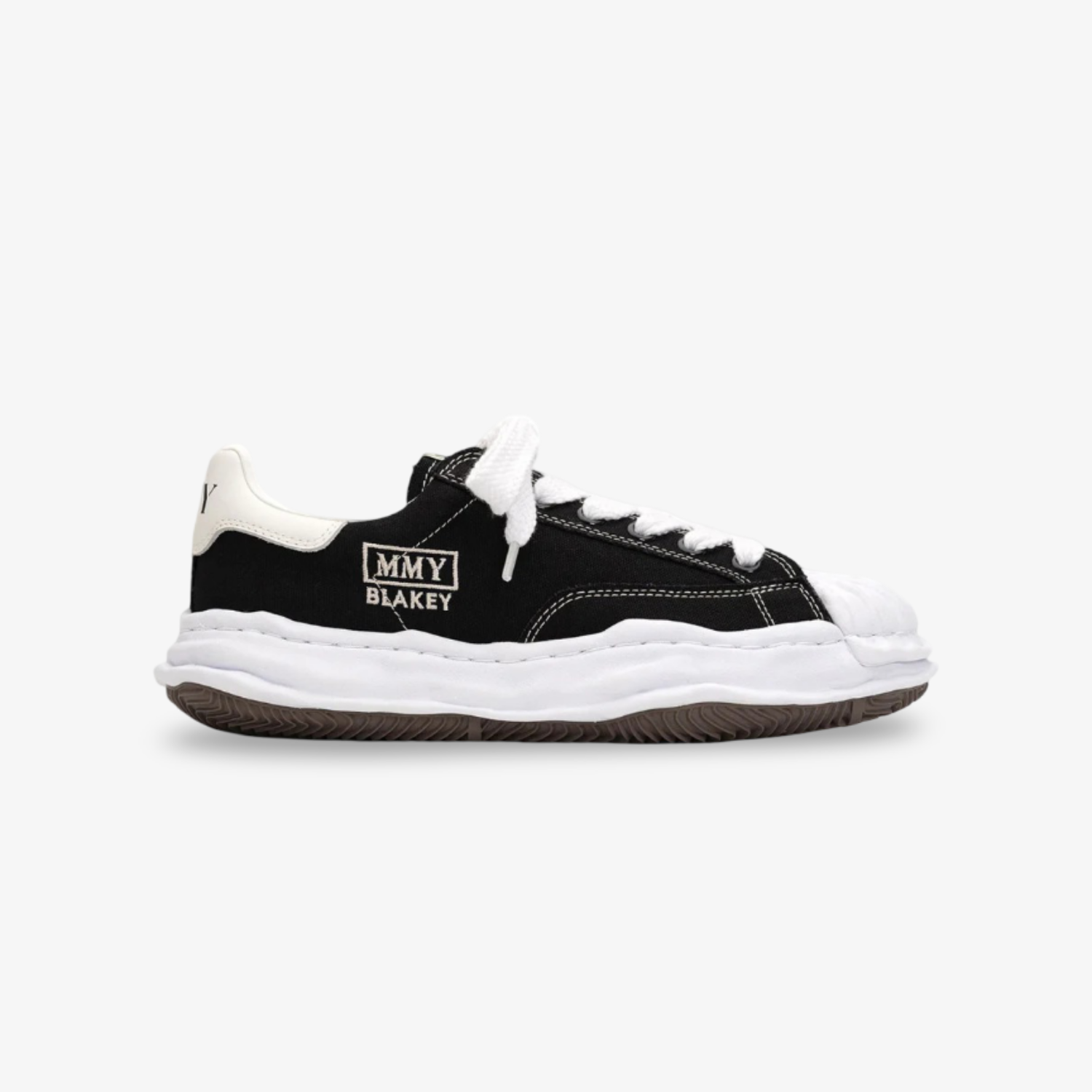 Maison Mihara Yasuhiro Canvas Low "Blakey Black White"