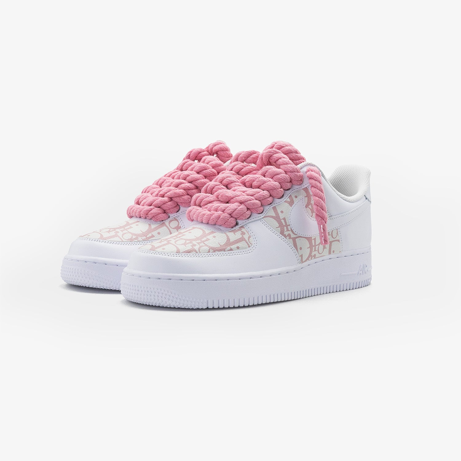 Nike Air Force 1 White “Dior Custom Pink Rope”