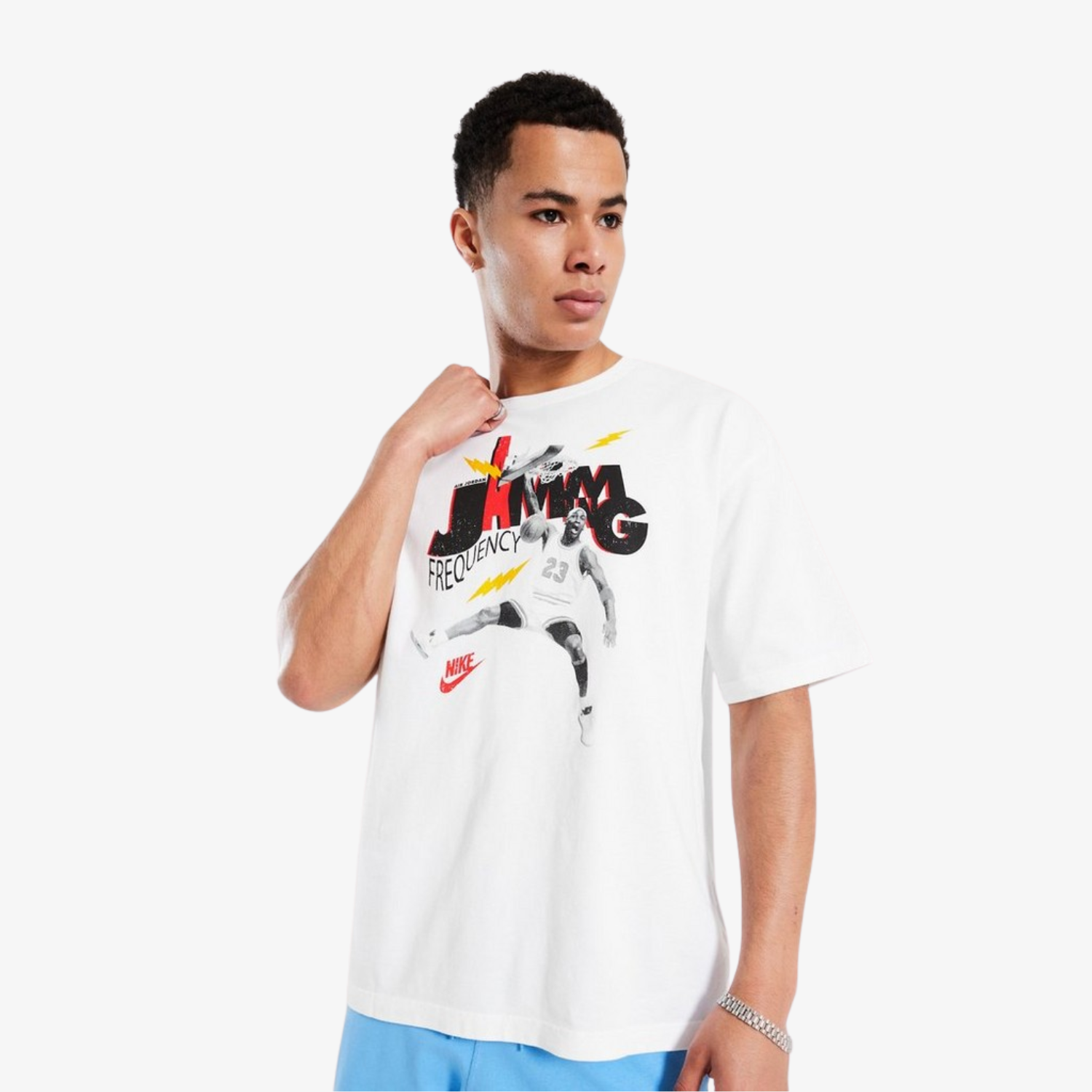 Tricou Jordan "Jamming Frequency" White