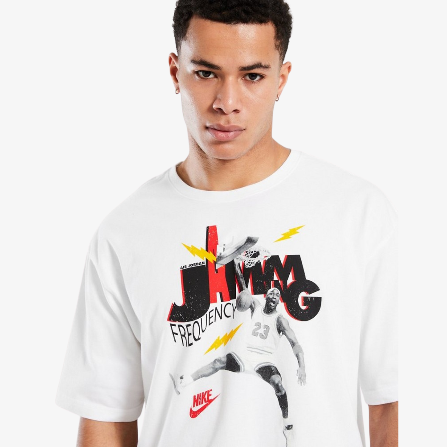Tricou Jordan "Jamming Frequency" White