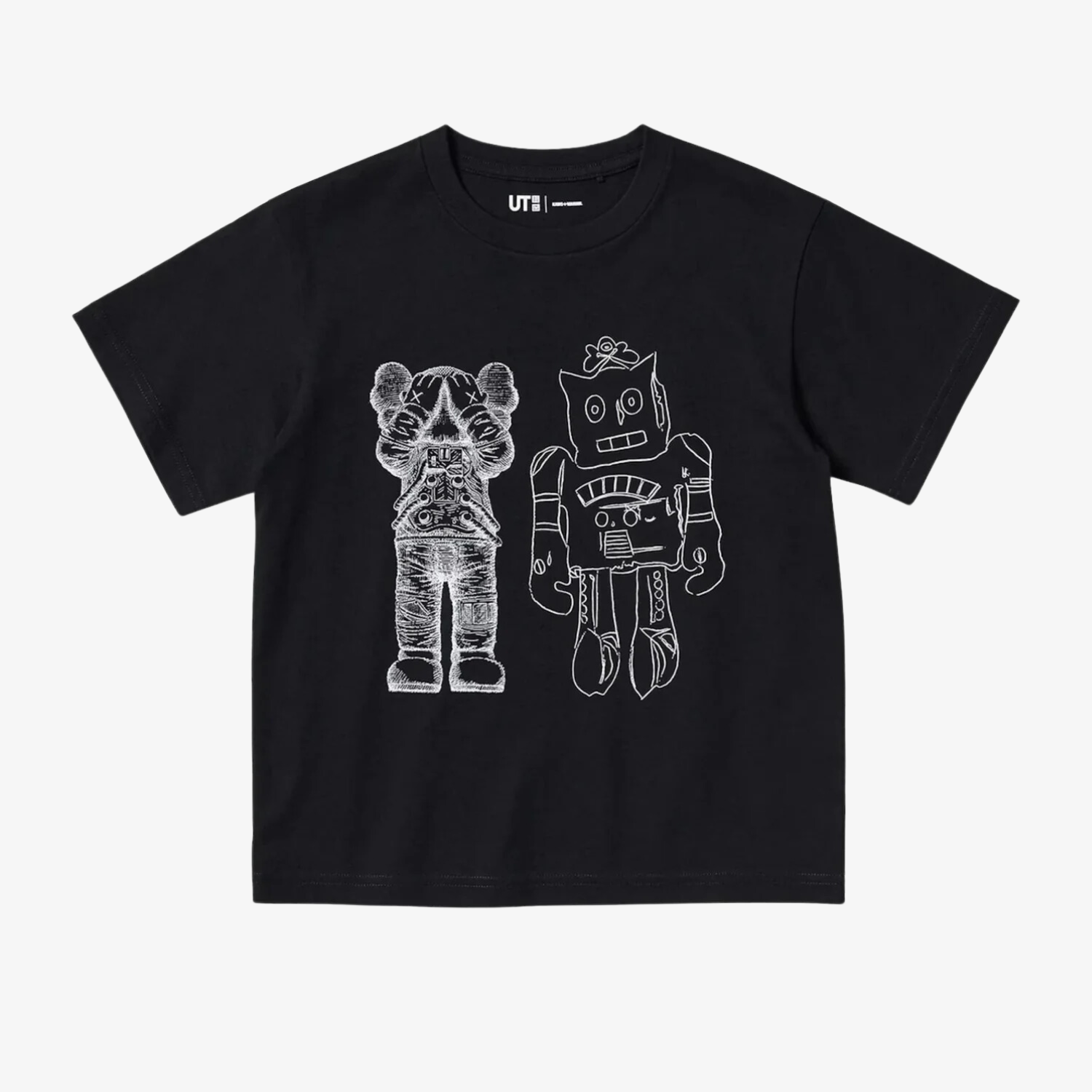 Tricou KAWS x Uniqlo Warhol "Black Robot"