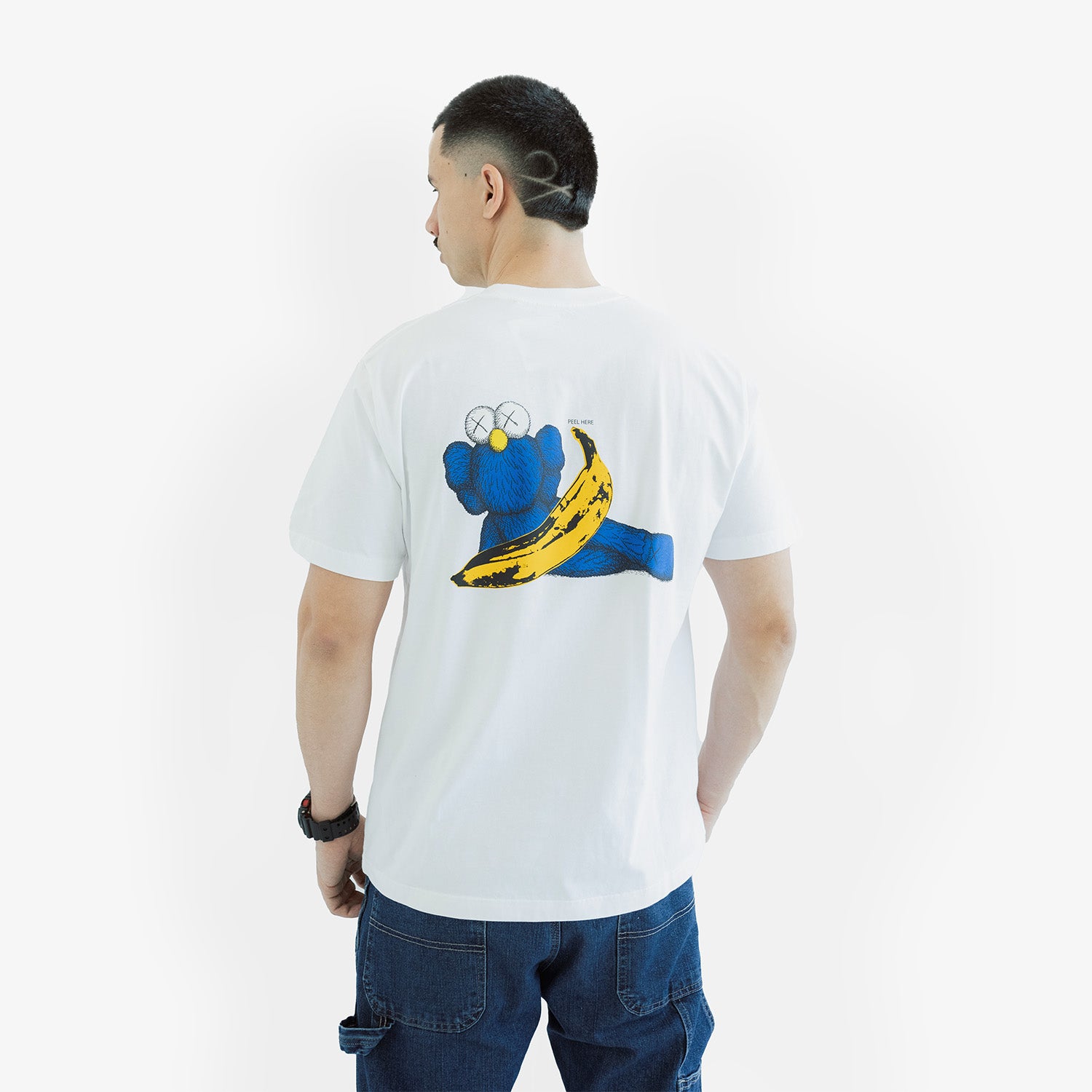 Tricou KAWS x Uniqlo Warhol "White Banana"