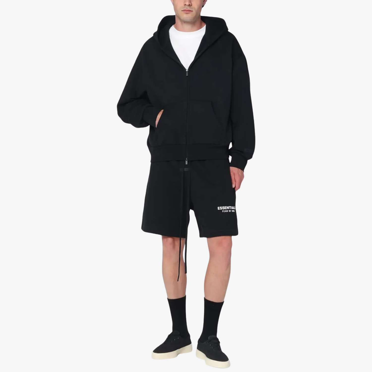 Hanorac Essentials Fear Of God Zip Up "Jet Black"