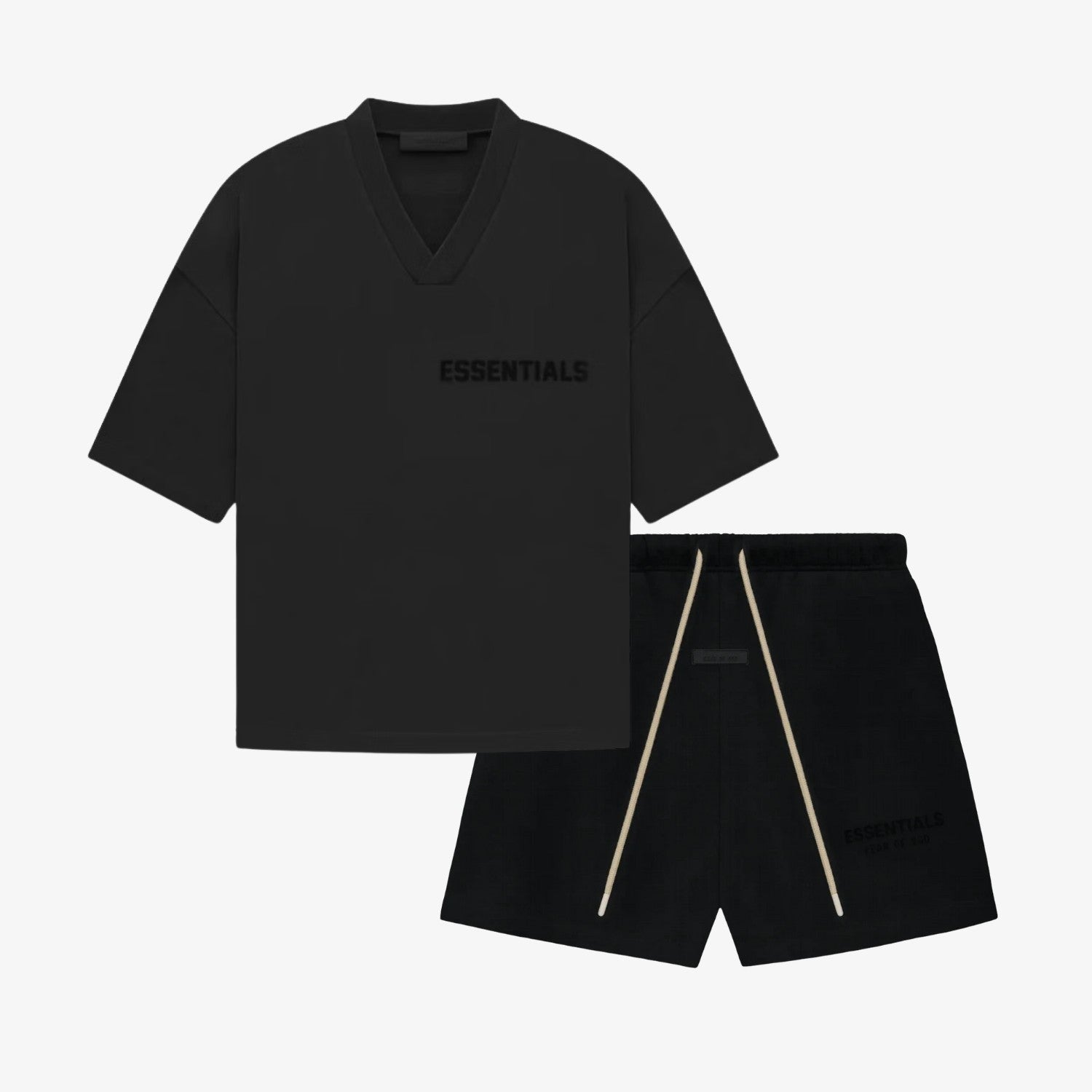 Set Tricou & Pantaloni Scurti Essentials Fear of God "Jet Black"