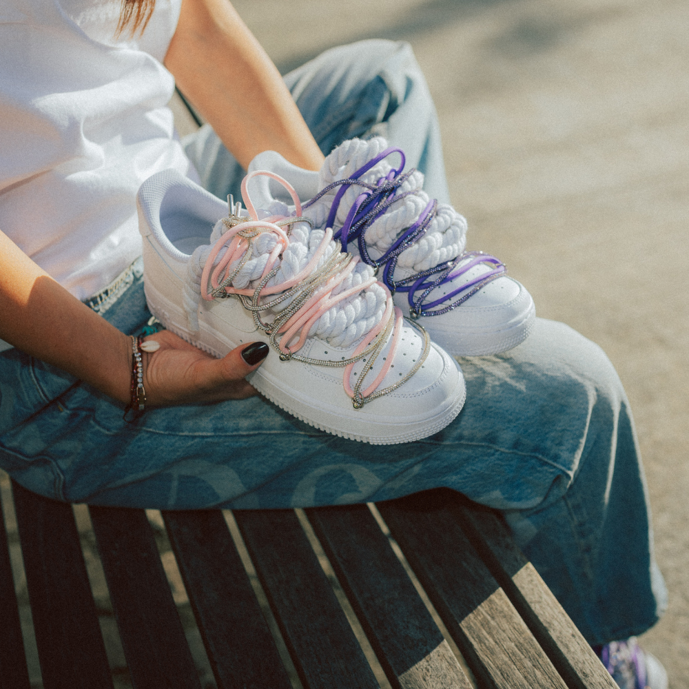 Nike Air Force 1 Low "Silver Diamond Overlace"