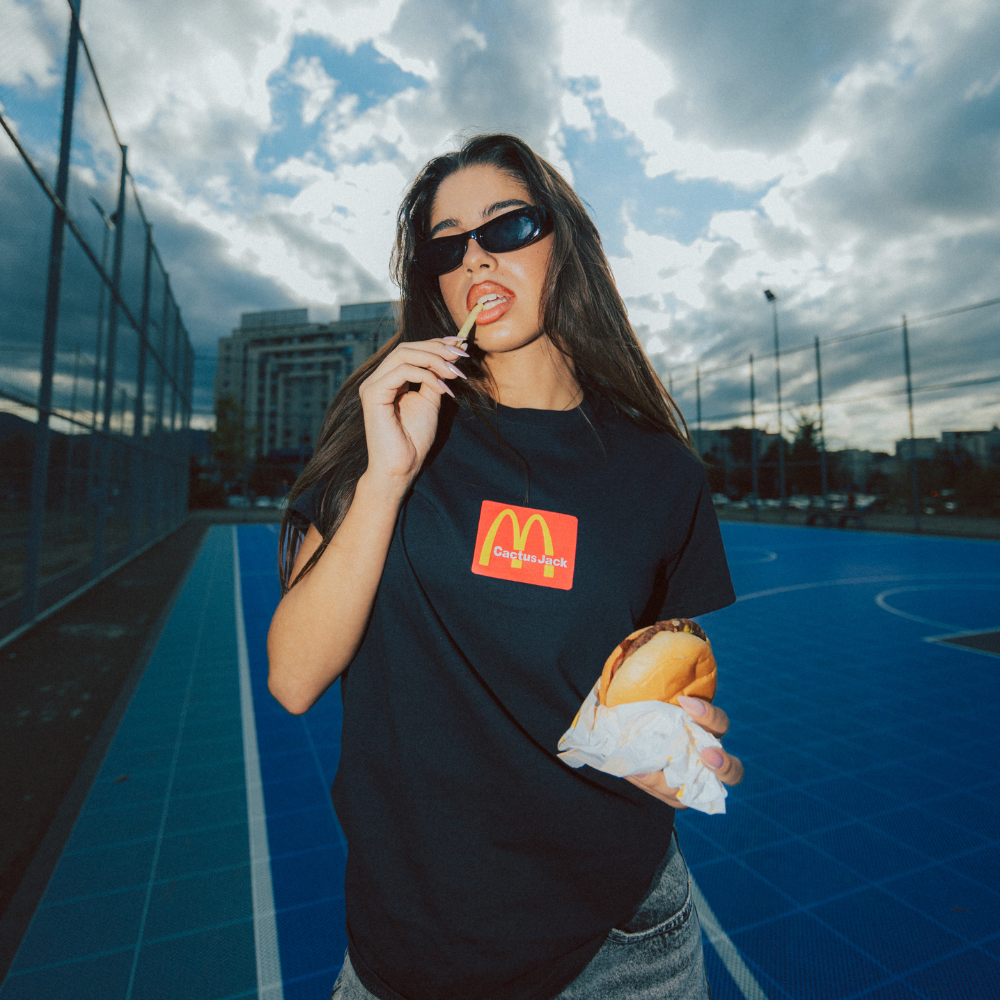 Tricou Cactus Jack x McDonalds "Black Red"